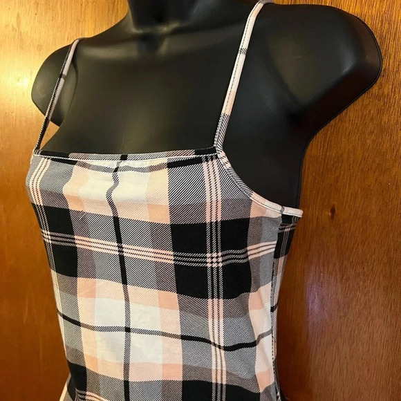 J for Justify Pink, White and Black Plaid Pattern Dress with Sinch Side - Picture 7 of 14